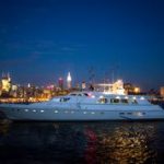 Manhattan Yacht Charters: Justine at night.